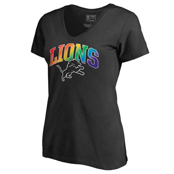 Women's Detroit Lions NFL Pro Line by Fanatics Branded Black Plus Sizes Pride T-Shirt,We sell and wholesale Women's Detroit Lions NFL Pro Line by Fanatics Branded Black Plus Sizes Pride T-Shirt on line form chian!
